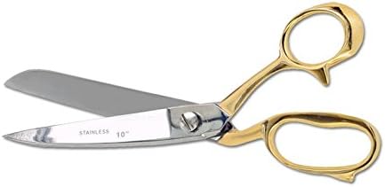 Wolfpack Intl 10-во професионални прилагодени ножици со златни рачки Супер остри сечила од не'рѓосувачки челик
