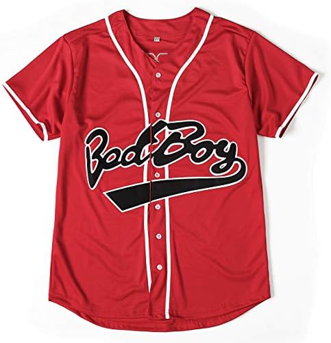 Лошо момче 10 Бејзбол дрес, 90 -тите хип -хоп мажи облека за роденденска забава, клупски и паб фустан