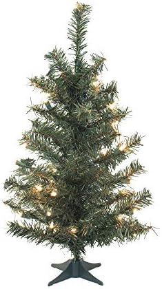 Викерман 36 Канадска бор вештачка елка, мулти-обоена дура-осветлена италијанска LED светла, сезонски украс во затворен простор