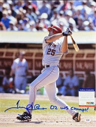 Troy Glaus 25 Anaheim Angels потпишаа 16x20 Photo PSA 4A81615 - Автограмирани фотографии од MLB