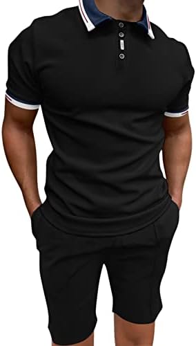 2023 Нови мажи Обични солид Копче Топ кошула Спуштете ја јака блуза со кратки ракави со кратки ракави за мажи со мажи со