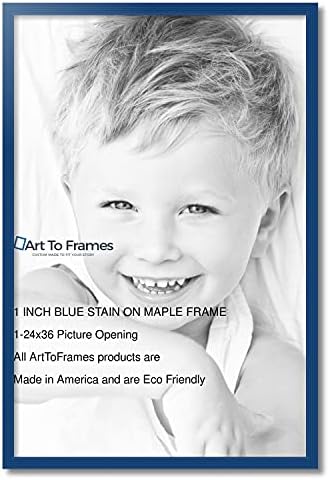 Arttoframes 24x36 инчи сина рамка за слика, 5 - пакет, оваа рамка за постери за дрво од 1 инч е сина, доаѓа со 060 плекси стакло