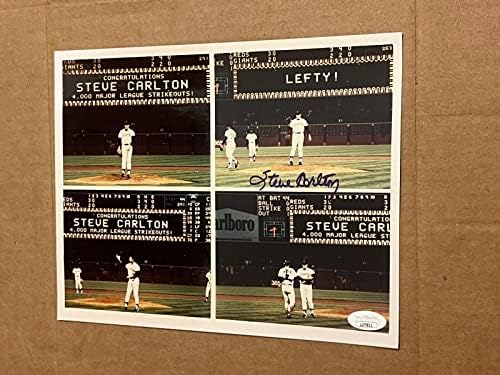 Стив Карлтон потпиша 4000 K 8x10 Фото автограмирана W/JSA - автограмирани фотографии од MLB