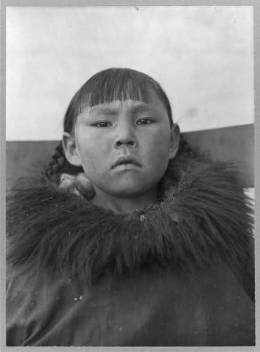 Фотографија на историски производи: Есками девојка, деца, Индијанци од Северна Америка, Алјаска, АК, 1900-1930